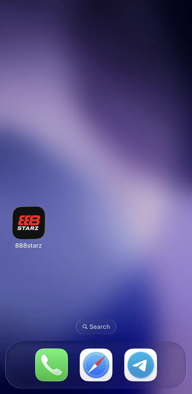 Launch the 888starz app for the first time and create an account.
